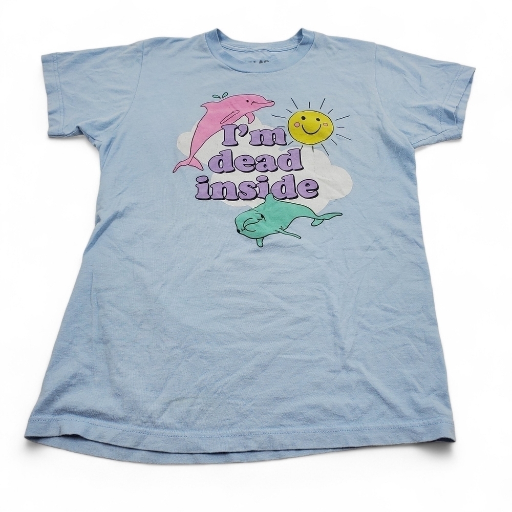 Black Matter "I'm Dead Inside" Dolphin Blue Graphic T-Shirt